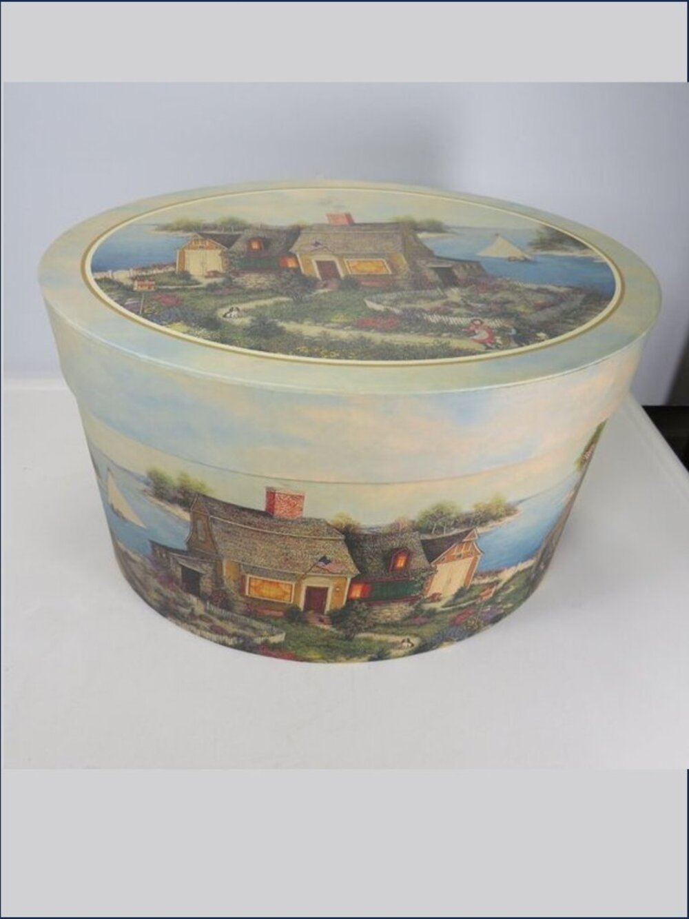 Nantucket Costal Large Oval Box Storage by Bob's Boxes Linda Nelson Stocks